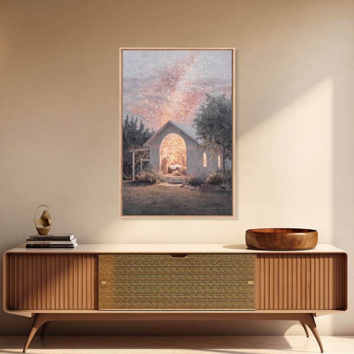 Dawn Of Bethlehem | Framed Canvas Print | Christmas Art Prints | Christian Christmas Art | Christian Art Canvas | Modern Christmas Art | Ch
