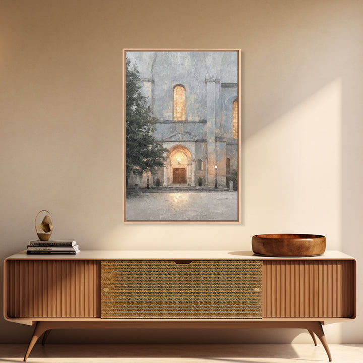 Chapel Of Light | Framed Canvas Print | Christian Wall Art | Christian Art Canvas | Subtle Christian Art | Vintage Christian Art | Christia