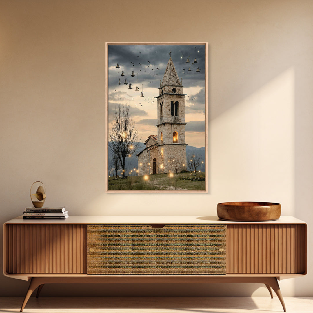 City of Light - Framed Canvas Print - Christian Art Canvas - Christmas Art - Christian Christmas Art - Christian Wall Art - Christian Gift
