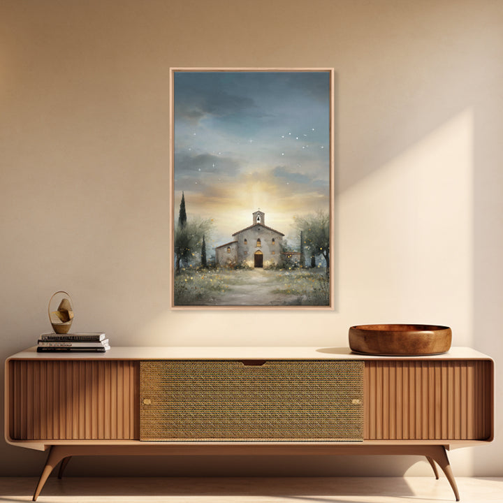Church of Blessings - Framed Canvas Print - Christian Wall Art - Christian Art Painting - Christian Decor - Christian Art Canvas - Christma
