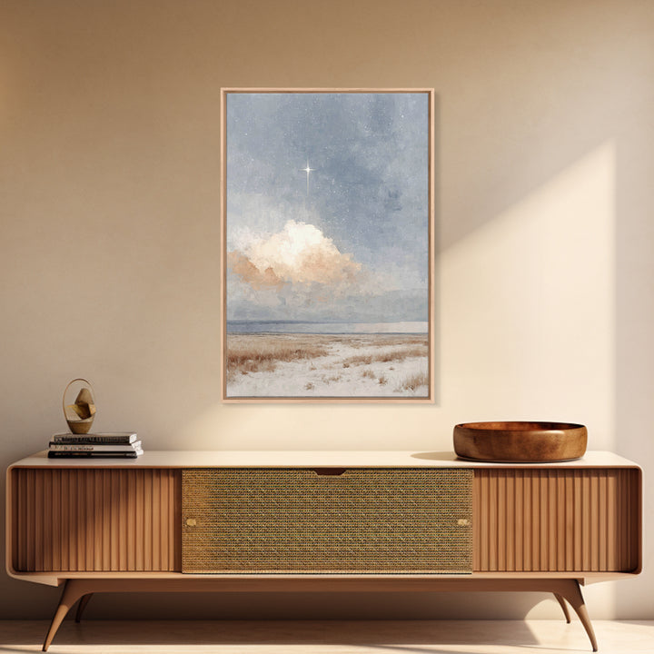 Guiding Star Fields – Framed Canvas Print – Christian Wall Art – Christmas Art Prints – Christian Art Canvas – Christian Christmas Art – Ch