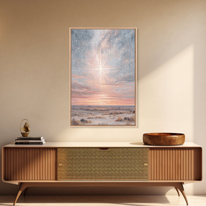 Dawn Star Promise – Framed Canvas Print – Christmas Art Prints – Christian Wall Art – Christian Christmas Art – Christian Art Canvas – Mode