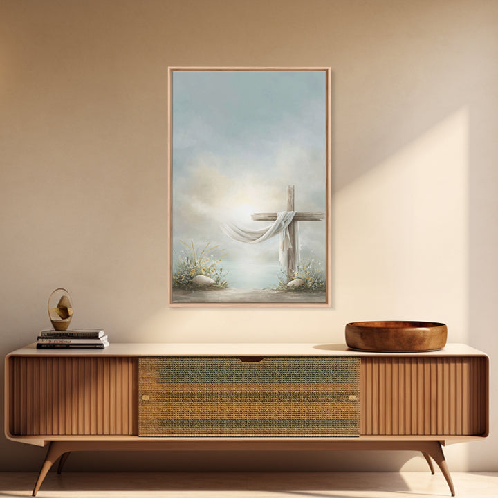 Morning of Grace – Framed Canvas Print – Christian Wall Art – Christian Art Canvas – Christian Painting – Christian Christmas Art