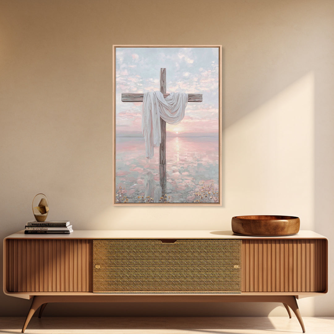 Sacred Horizon – Framed Canvas Print – Christian Wall Art – Christian Art Canvas – Christian Painting – Christian Christmas Art