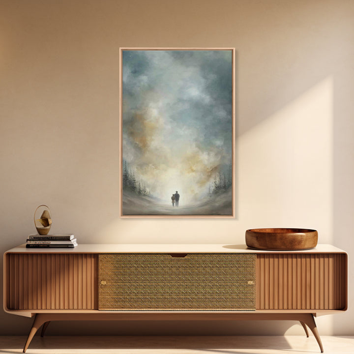 Heavenly Ascent - Framed Canvas Print - Jesus Painting - Christian Wall Art - Christian Art Canvas - Christian Decor - Christmas Art