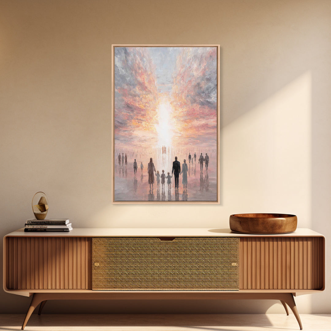 Path Of Promise - Framed Canvas Print - Christian Decor - Christian Art Canvas - Christmas Art - Jesus Painting - Christian Wall Art