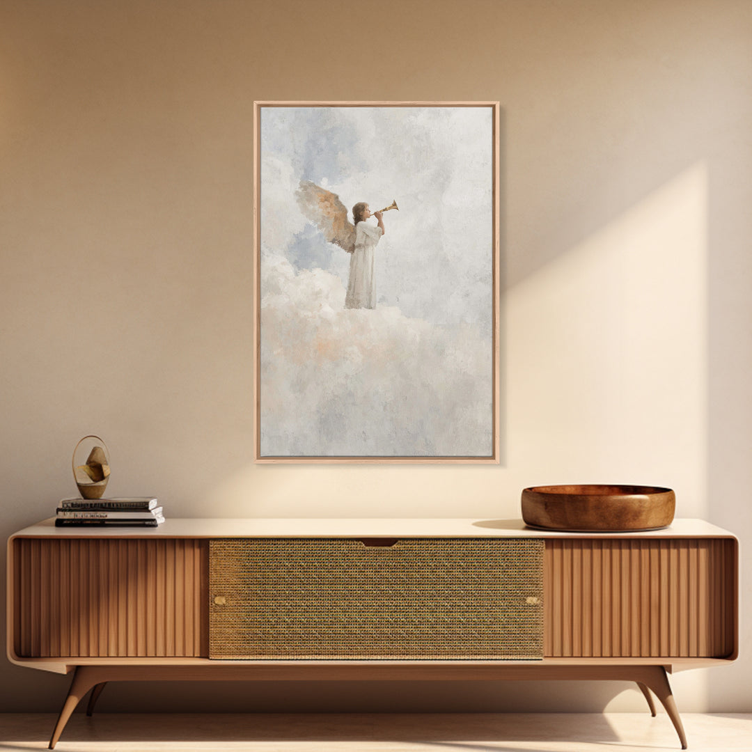 Herald Of Dawn – Framed Canvas Print – Christian Wall Art – Christian Art Canvas – Christian Paintings – Christmas Art Prints – Christian D