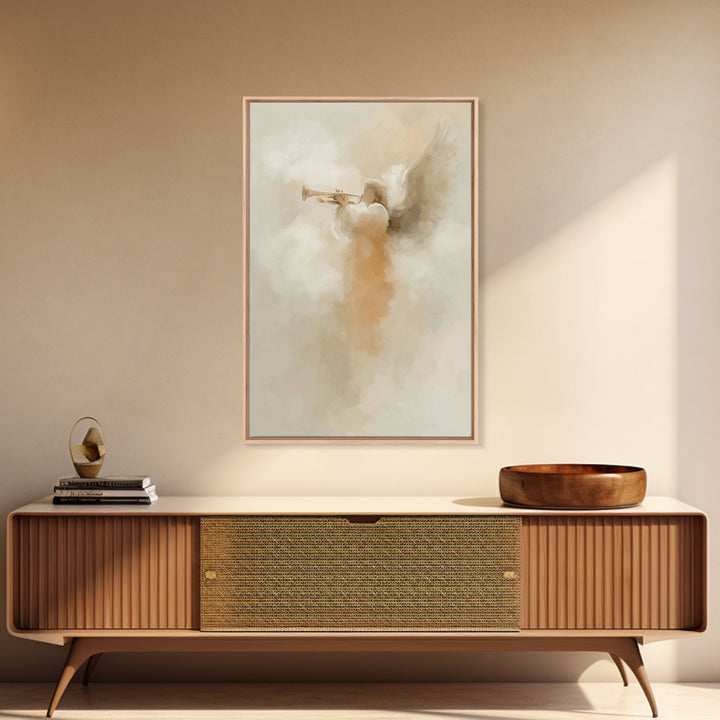 Heavenly Messenger, Framed Canvas Print, Christian Art Prints, Christian Wall Art, Subtle Christian Art, Christian Christmas Art, Christian