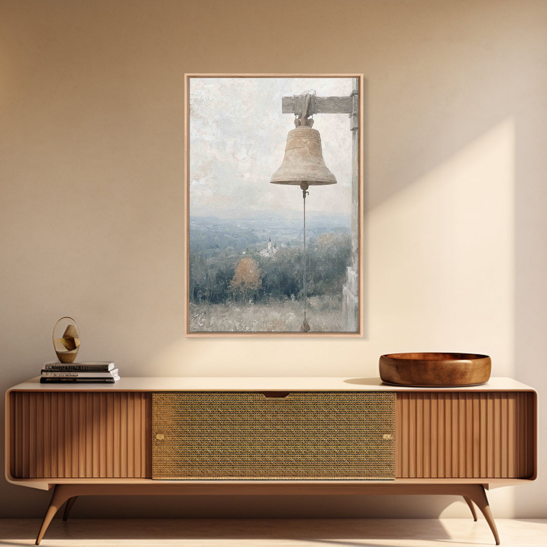Mountain Bell Stillness – Framed Canvas Print – Christian Wall Art – Christian Art Canvas – Christian Gift – Christian Decor