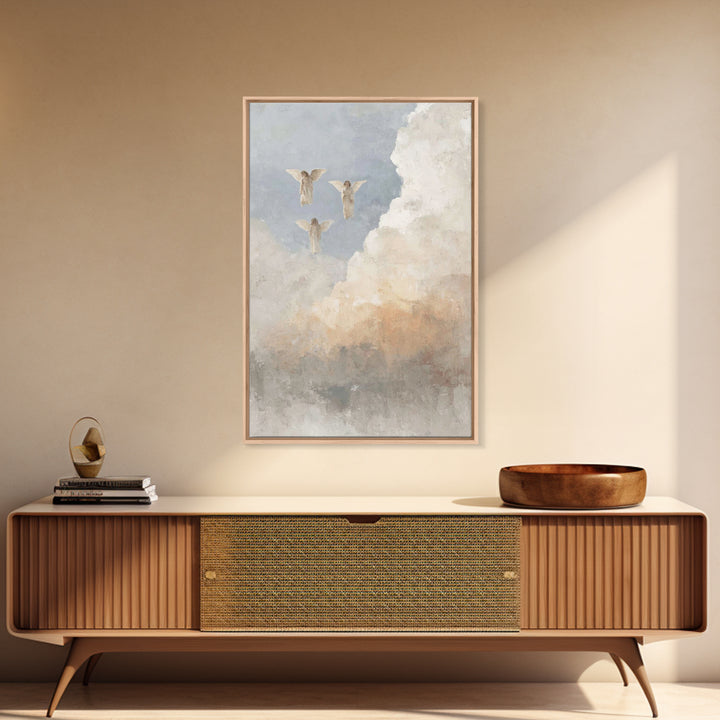 Cloudborne Messengers – Framed Canvas Print – Christian Art Print – Christian Wall Art – Christian Art Canvas – Christian Decor – Christian