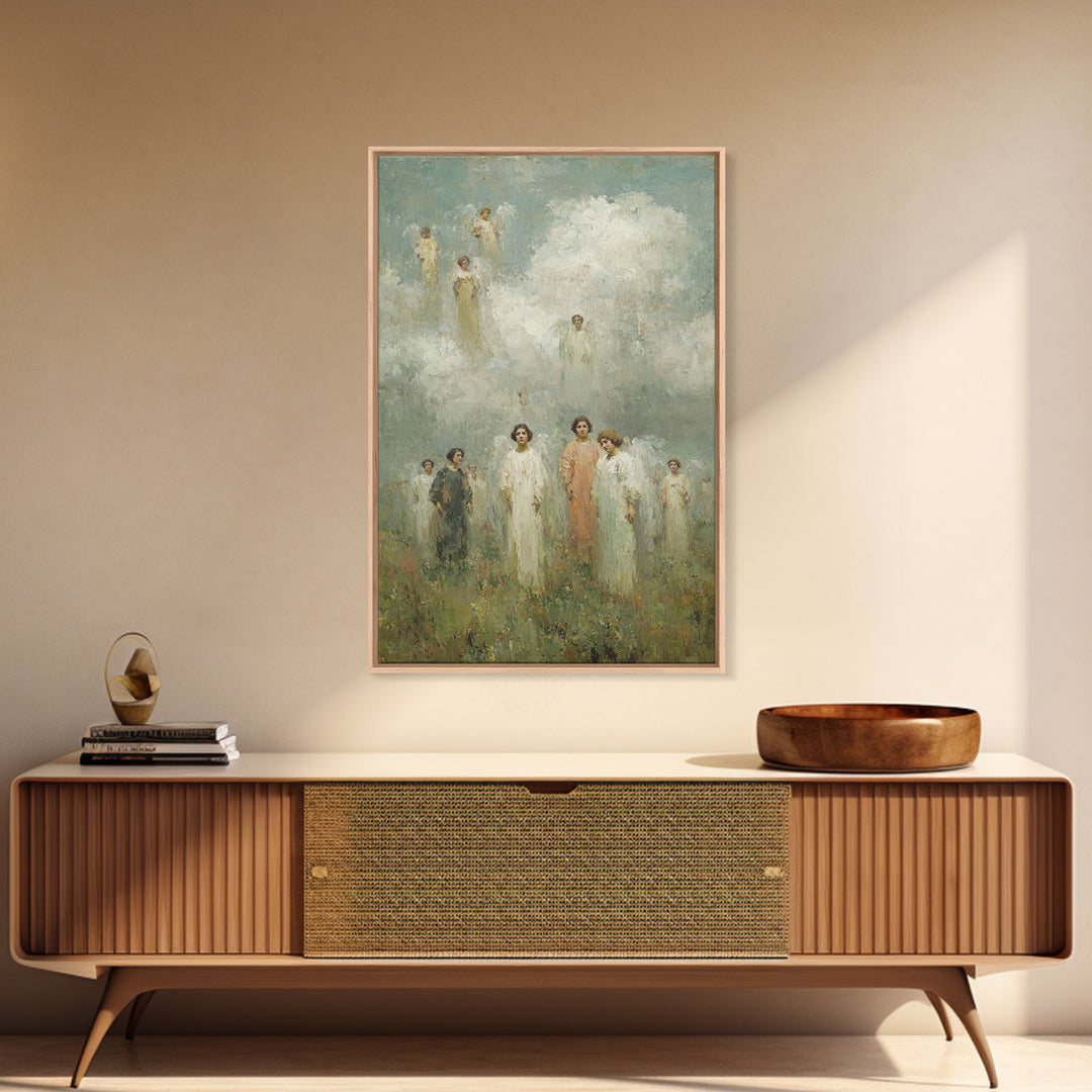 Hosts Of Light – Framed Canvas Print – Christian Wall Art – Christian Art Canvas – Christian Painting – Christian Art Print – Christian Gif