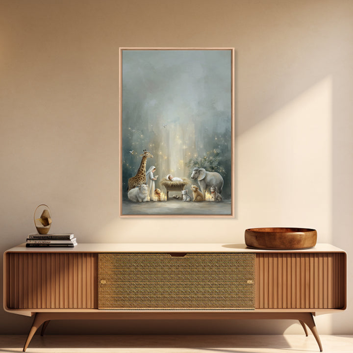 Starborn Peace – Framed Canvas Print – Christian Christmas Art – Christian Wall Art – Jesus Painting – Christmas Canvas Wall Art – Christia