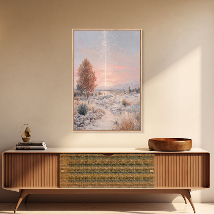 Starfall Journey – Framed Canvas Print – Christian Art Canvas – Christian Painting – Christmas Art – Modern Christian Art – Christian Wall