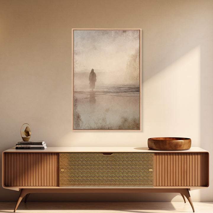 Sacred Mist – Framed Canvas Print – Christian Wall Art – Moody Christian Art – Christian Art Canvas – Jesus Painting – Vintage Christian Ar