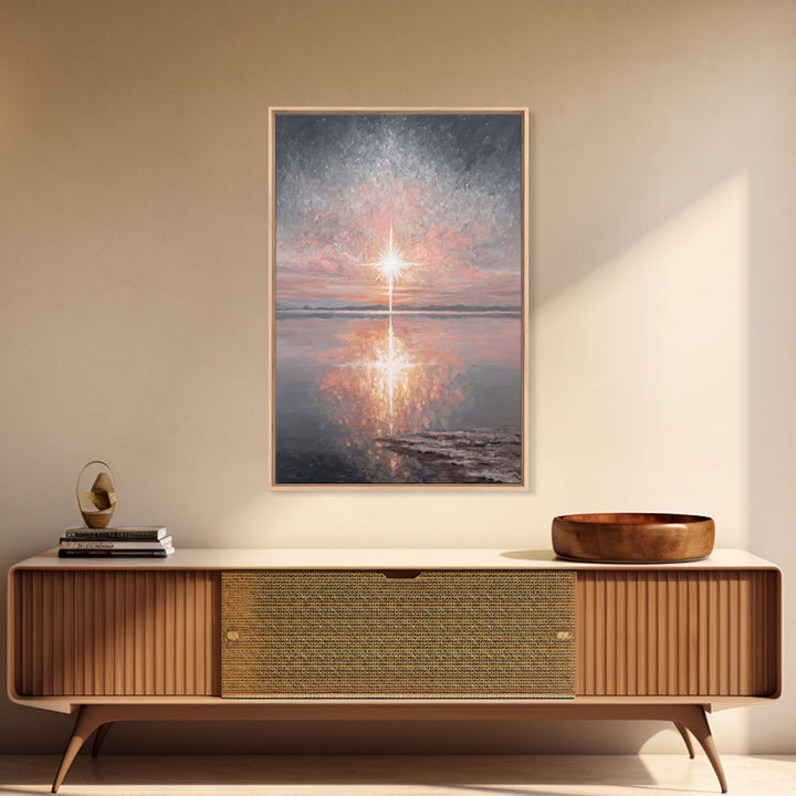 Dawn Of Salvation | Framed Canvas Print | Christian Christmas Art | Christian Art Canvas | Christian Wall Art | Modern Christian Art | Chri
