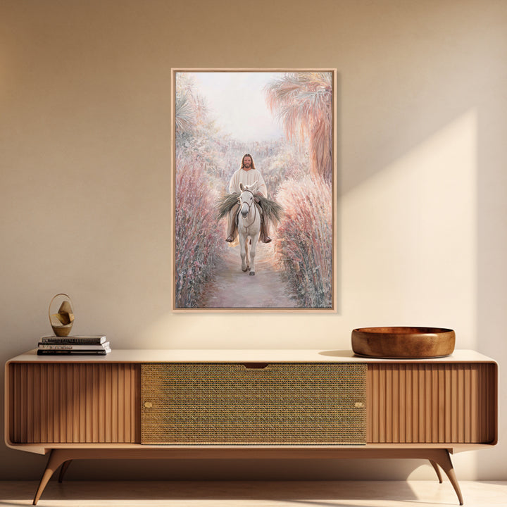 Hosanna Path Light – Framed Canvas Print – Christian Art Canvas – Jesus Wall Art – Modern Christian Art – Christmas Art – Christian Decorat