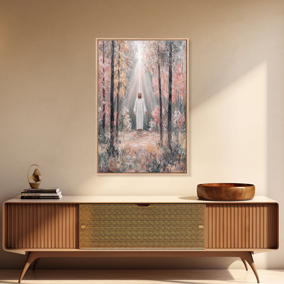 Heavenward Embrace | Framed Canvas Print | Jesus Painting | Christian Wall Art | Christian Art Canvas | Vintage Christian Art