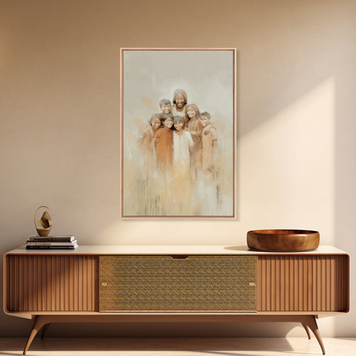 Circle of His Love | Framed Canvas Print | Christian Wall Art | Jesus Painting | Christian Art Canvas | Subtle Christian Art
