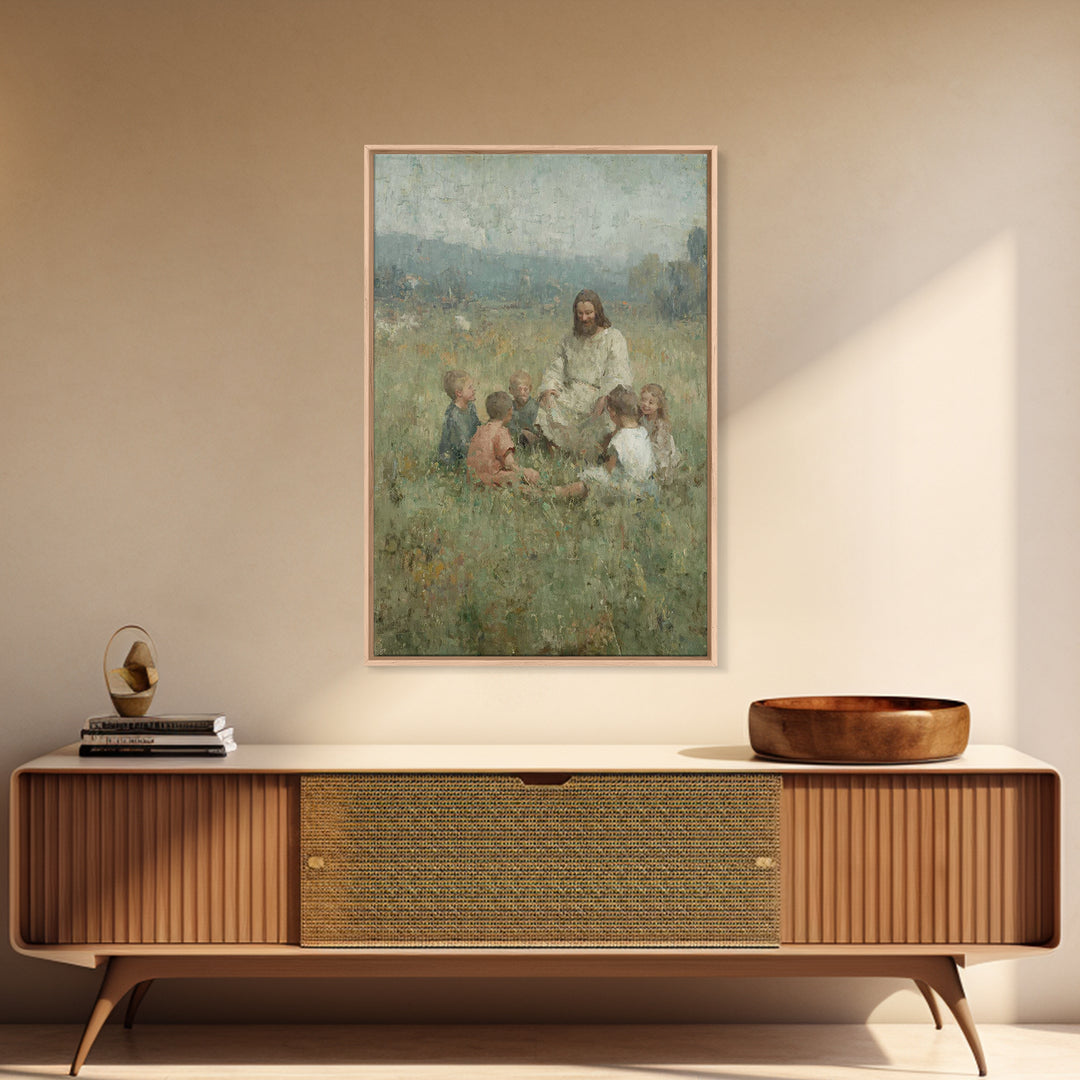 Field of His Joy – Framed Canvas Print – Christian Wall Art – Christian Art Canvas – Jesus Painting – Christian Gift Ideas