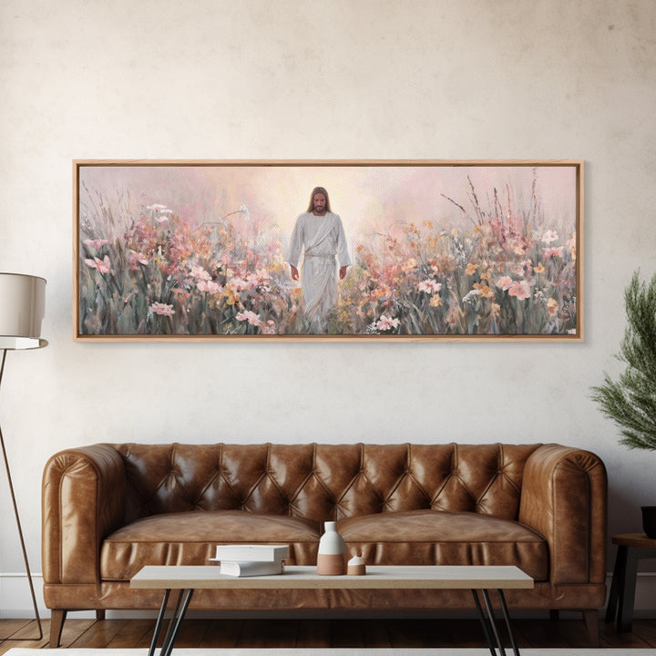 Path Of Renewal – Framed Canvas Print – Panoramic Painting – Christian Wall Art – Jesus Painting – Christian Art Canvas – Modern Christian