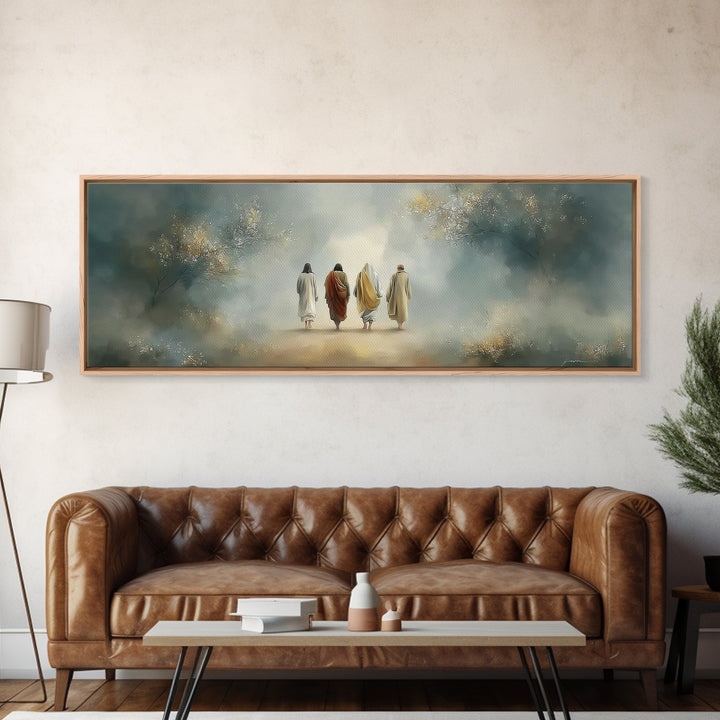 Walk In Reverence | Framed Canvas Print | Panoramic Wall Art | Christian Art Canvas | Christian Wall Art | Jesus Painting | Christian Decor
