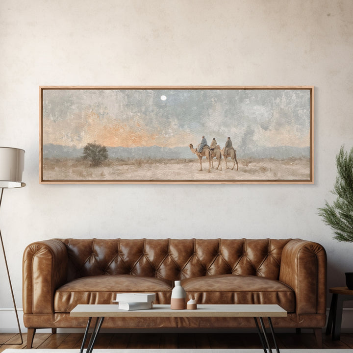 Morning Star Trek, Framed Canvas Print, Panoramic Painting, Christian Christmas Art, Christian Art Canvas, Christian Wall Art, Christmas Ar