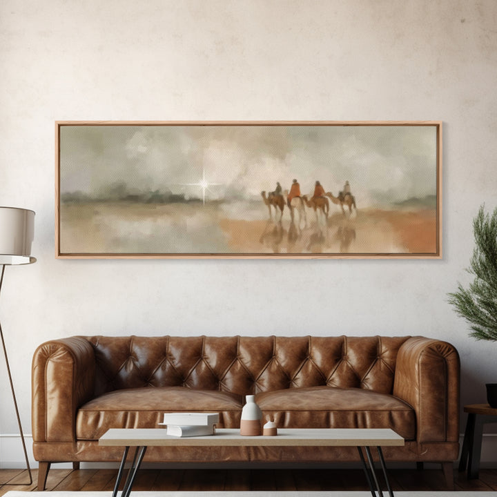 Starpath Journey | Framed Canvas Print | Panoramic Art | Christian Wall Art | Christmas Canvas Wall Art | Christian Art Canvas | Christian