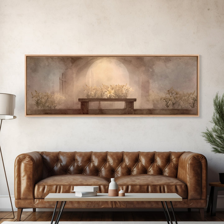 Cathedral Grace, Framed Canvas Print, Panoramic Wall Art, Christian Art, Christian Art Canvas, Christmas Art Prints, Christian Christmas Ar