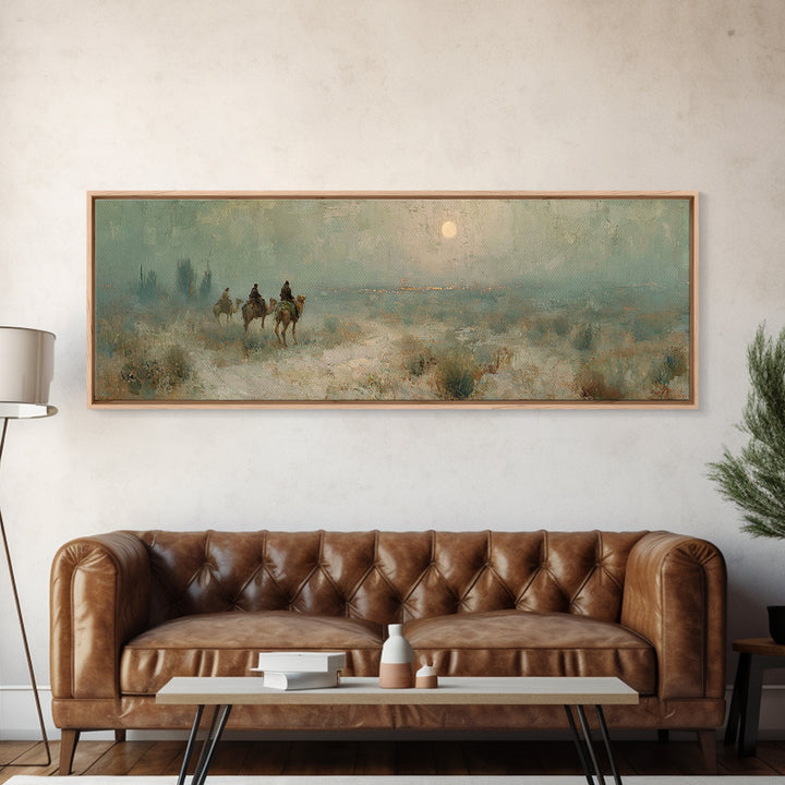 Bethlehem Road Rise – Framed Canvas Print – Panoramic Wall Art – Christian Art Canvas – Christmas Art – Christian Wall Art – Christian Chri