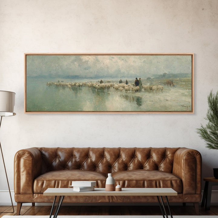 Desert Caravan Grace – Framed Canvas Print – Christian Wall Art – Panoramic Print – Christian Art Canvas – Christian Christmas Art – Jesus