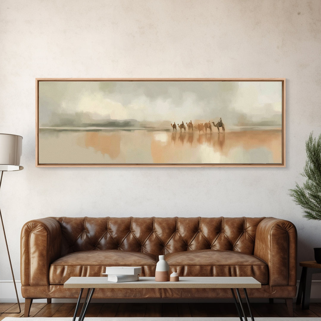 Three Seekers Plain, Framed Canvas Print, Christian Wall Art, Panoramic Art, Christian Art Canvas, Christian Painting, Christian Christmas