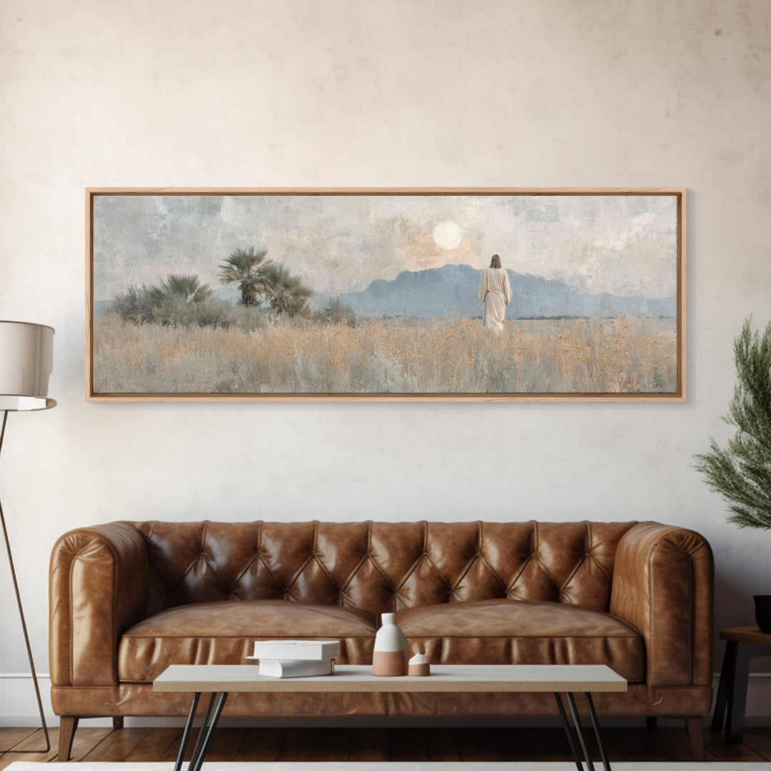 Path Of Peace | Framed Canvas Print | Panoramic Art | Christian Wall Art | Christian Art Canvas | Christian Art | Subtle Christian Art