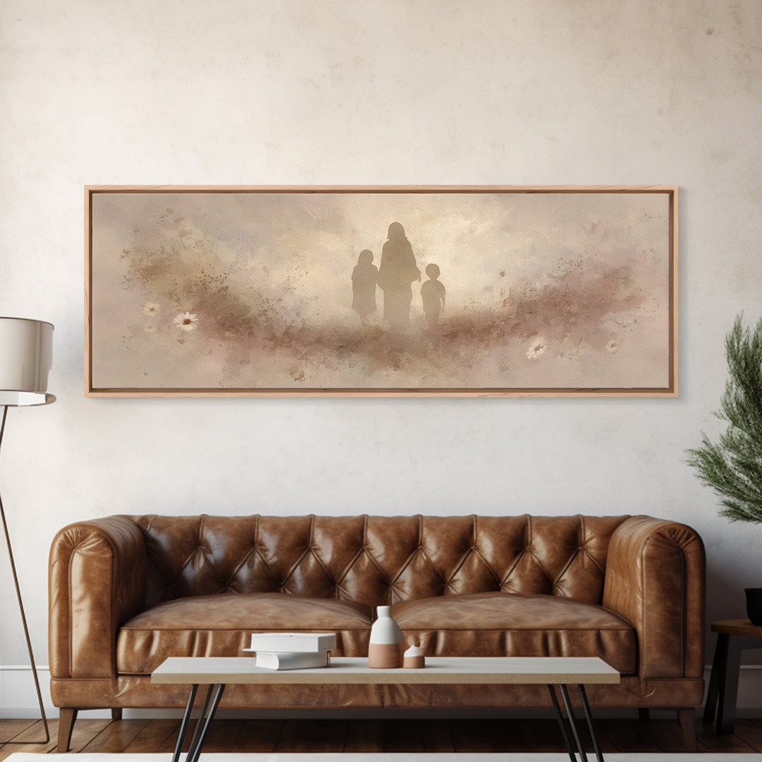 Light Of Mercy – Framed Canvas Print – Christian Wall Art – Jesus Painting – Christian Art Canvas – Panoramic Art – Christian Decor – Chris