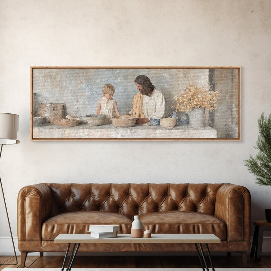 Morning Of Peace – Framed Canvas Print – Christian Art Canvas – Panoramic Art – Christian Wall Art – Jesus Painting – Christian Decor – Chr