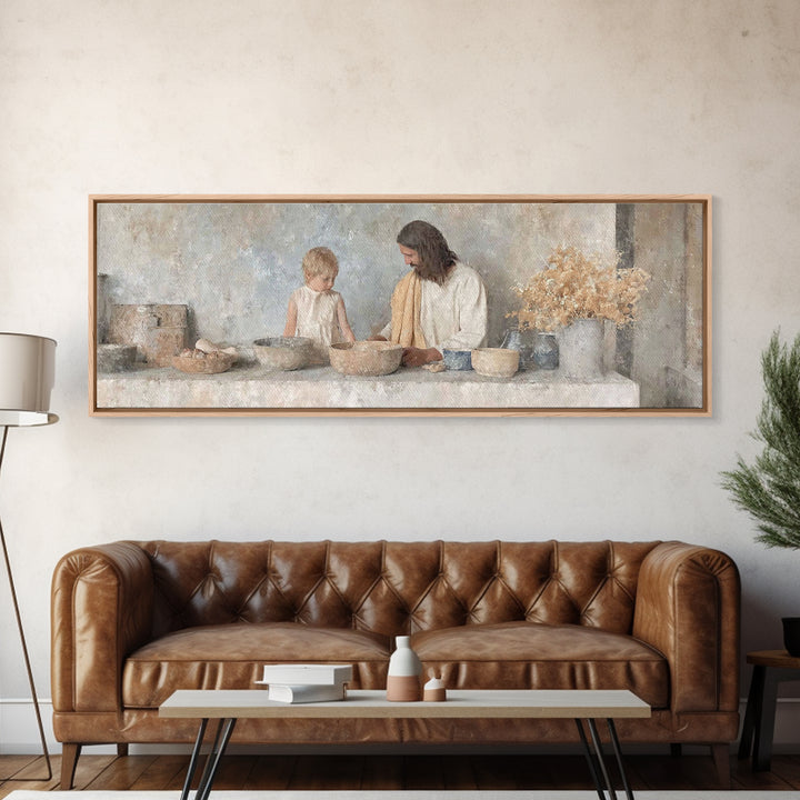 Morning Of Peace – Framed Canvas Print – Christian Art Canvas – Panoramic Art – Christian Wall Art – Jesus Painting – Christian Decor – Chr