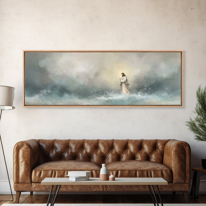 Heaven’s Horizon | Framed Canvas Print | Panoramic Art | Christian Art Canvas | Christian Wall Art | Jesus Painting | Christian Christmas A