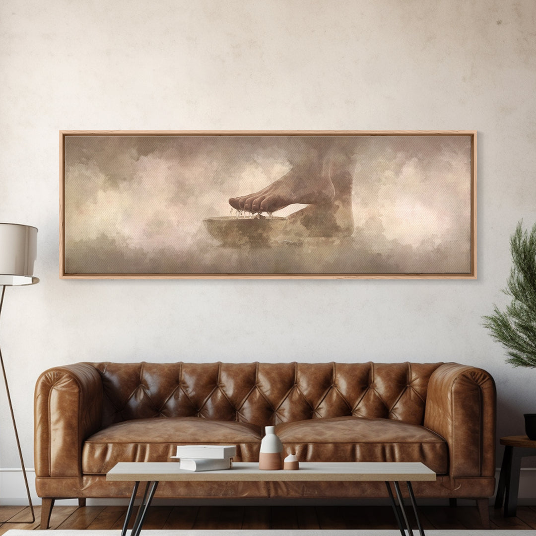 Sacrifice And Bloom, Framed Canvas Print, Christian Wall Art, Christian Art Canvas, Panoramic Wall Art, Christian Painting, Christian Art