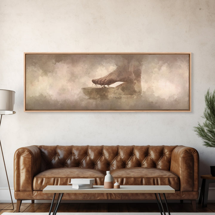 Sacrifice And Bloom, Framed Canvas Print, Christian Wall Art, Christian Art Canvas, Panoramic Wall Art, Christian Painting, Christian Art
