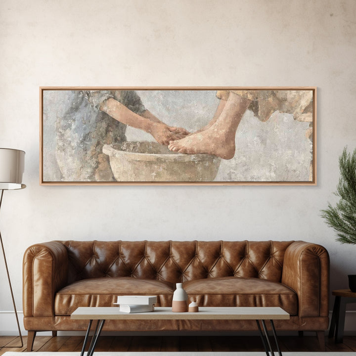 Roses Of Redemption – Framed Canvas Print – Christian Art Canvas – Christian Wall Art – Panoramic Painting – Christian Art – Christian Gift