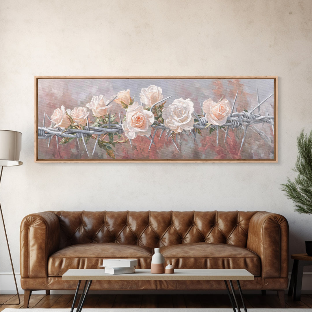 Thorns Of Grace | Framed Canvas Print | Christian Art | Christian Wall Art | Panoramic Art | Christian Painting | Christian Art Canvas