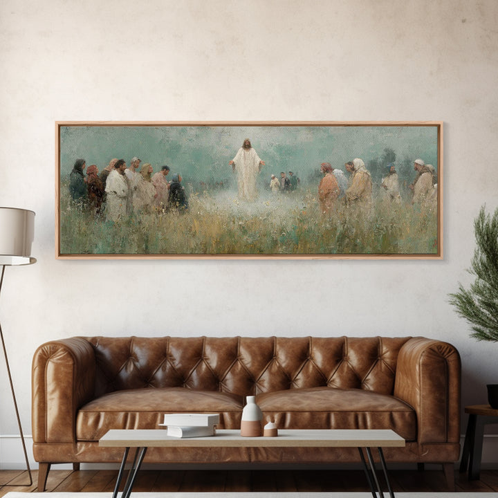 Fields Of Promise – Framed Canvas Print – Christian Wall Art – Panoramic Wall Art – Christian Art Canvas – Christian Painting – Modern Chri