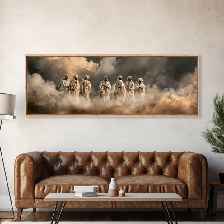 Desert Cloud Council | Framed Canvas Print | Christian Wall Art | Panoramic Art | Christian Art Canvas | Jesus Painting | Christian Christm