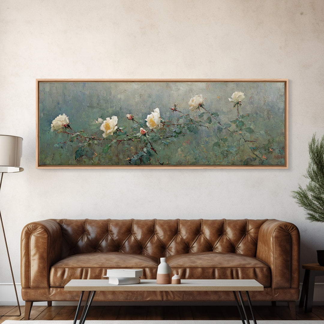 Blossoms Of Grace – Framed Canvas Print – Panoramic Art – Christian Wall Art – Christian Art Canvas – Christian Painting – Christian Decor