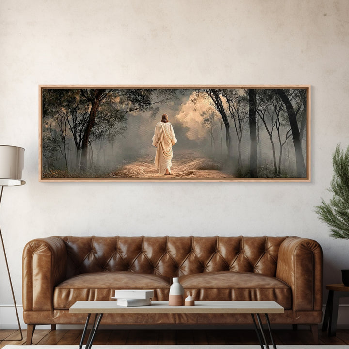 Steps Of Glory | Framed Canvas Print | Panoramic Painting | Christian Art | Jesus Painting | Christian Art Canvas | Christmas Wall Art