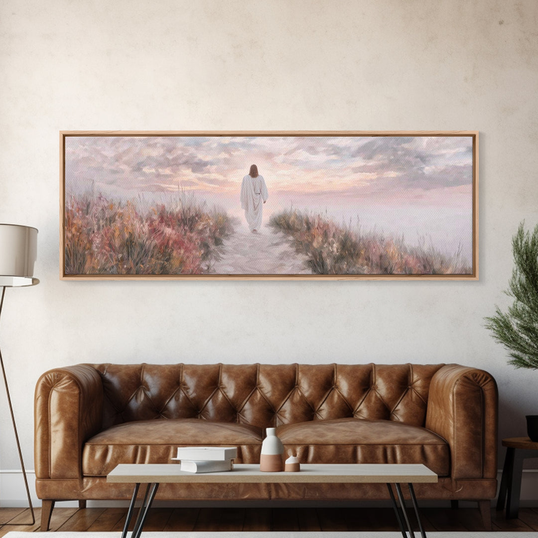 Horizon Of Peace – Framed Canvas Print – Panoramic Art – Christian Art Canvas – Jesus Wall Art – Christian Art – Christian Christmas