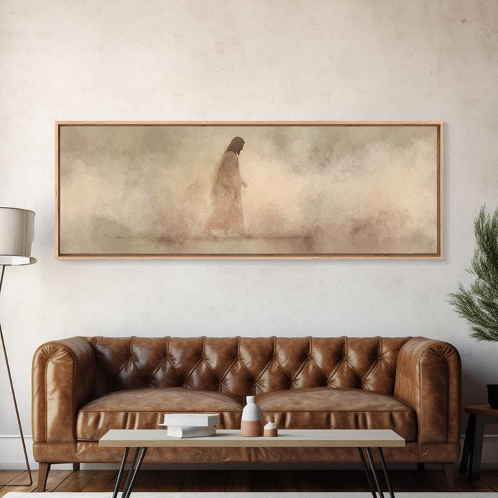 Journey Of Hope, Framed Canvas Print, Panoramic Painting, Christian Wall Art, Jesus Paintings, Christian Art Work, Christmas Wall Art
