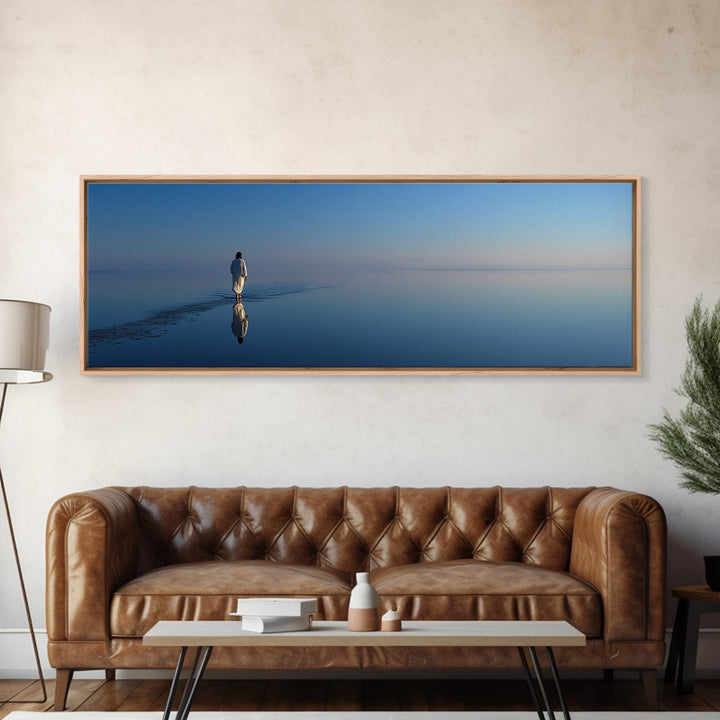 Heavenly Stillness | Framed Canvas Print | Panoramic Art | Christian Art Canvas | Jesus Painting | Christmas Art | Christian Wall Art