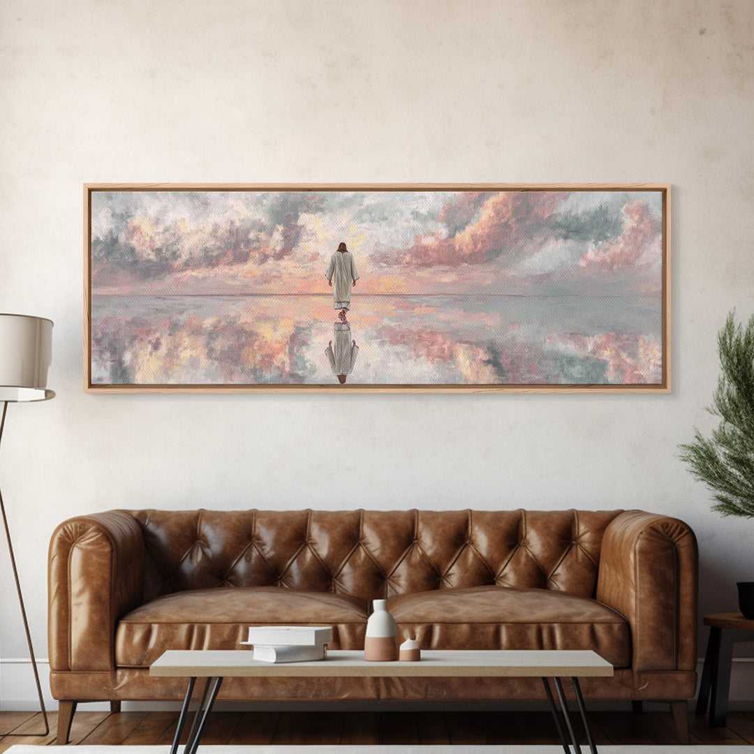 Blessed Journey | Framed Canvas Print | Panoramic Art | Christian Decoration | Jesus Canvas Art | Christian Wall Art | Christian Art