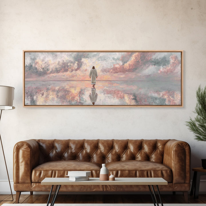 Blessed Journey | Framed Canvas Print | Panoramic Art | Christian Decoration | Jesus Canvas Art | Christian Wall Art | Christian Art