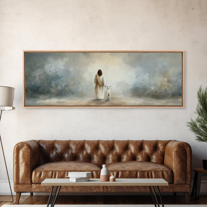 Pure Guidance, Framed Canvas Print, Panoramic Wall Art, Christian Art Print, Jesus Canvas Art, Christmas Art Framed, Christian Gift Ideas
